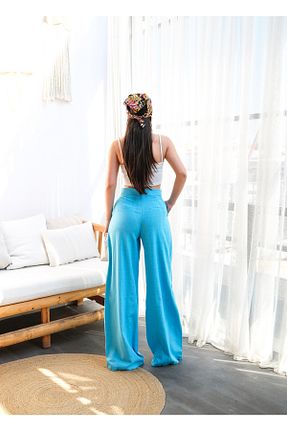 شلوار آبی زنانه پنبه ای OUZ Fashion - کد 930958765