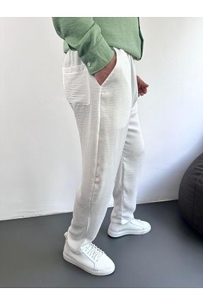 شلوار سفید مردانه پنبه ای tiggirmoda - کد 930960690