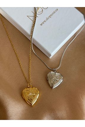گردنبند استیل ( فولاد ) طوسی زنانه استیل (فولاد) Nour Co - کد 930943494