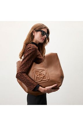 کیف دوشی نارنجی زنانه چرم خالص Desa - کد 931135788