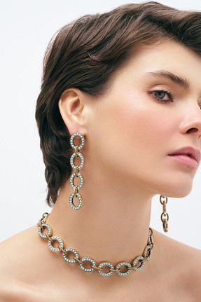 گردنبند جواهر طلائی زنانه سنگ Mon Reve - کد 930984294