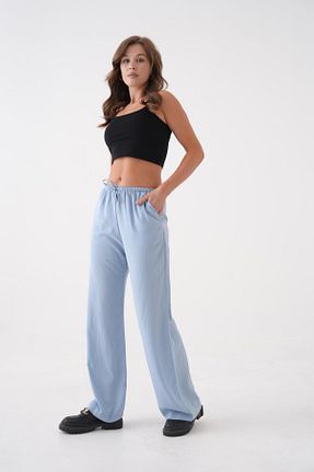 شلوار آبی زنانه بافتنی minaaise - کد 930974121
