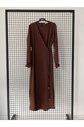 لباس حجاب قهوه ای رگولار Armine - کد 930985915