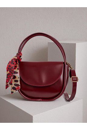 کیف دوشی زرشکی زنانه چرم مصنوعی HONEY BAG - کد 930986275