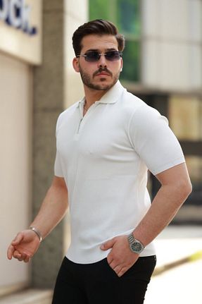 تیشرت سفید مردانه رگولار JANES - کد 930981208