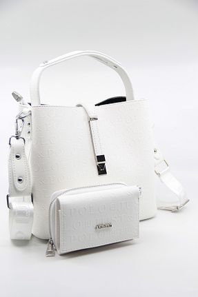 کیف دوشی سفید زنانه چرم مصنوعی Just Polo - کد 930972996