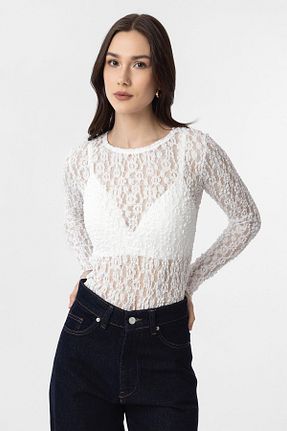 بلوز سفید زنانه اسلیم فیت Antioch - کد 930984974