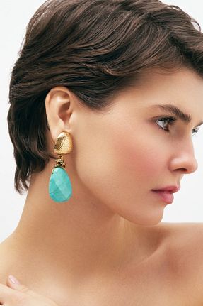 گوشواره جواهر طلائی روکش طلا Mon Reve - کد 930983437