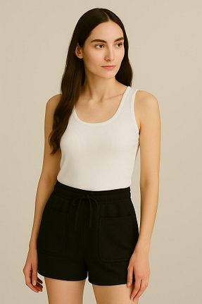 شلوارک و برمودا مشکی زنانه رگولار HAKKE - کد 930969141