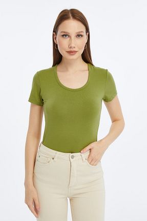 بلوز سبز زنانه ساده LAENT - کد 930998757