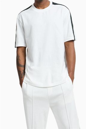 تیشرت سفید مردانه یقه دوچرخه Armani Exchange - کد 925870859