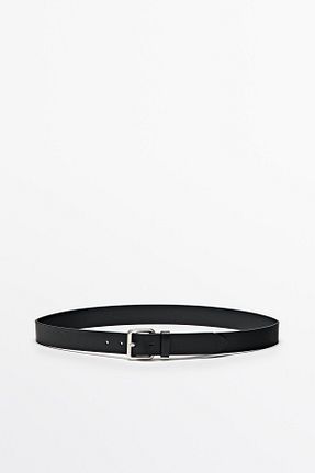 کمربند مشکی مردانه چرم خالص Massimo Dutti - کد 930999748