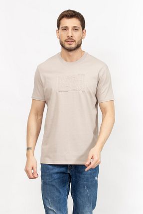 تیشرت بژ مردانه رگولار Armani Exchange - کد 931024096
