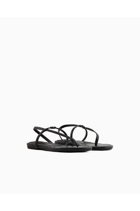 صندل مشکی زنانه پاشنه تخت Armani Exchange - کد 931001001