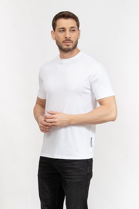 تیشرت سفید مردانه یقه دوچرخه EA7 - کد 872551493