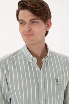 پیراهن خاکی مردانه یقه دکمه دار U.S. Polo Assn. - کد 931018554