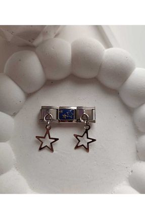 دستبند استیل (فولاد) آبی زنانه استیل ضد زنگ HKN AVM ACCESSORİES - کد 930532057