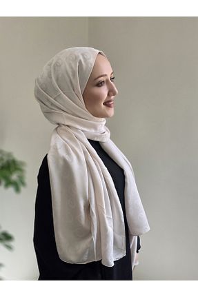 شال بژ زنانه Kesik Elyaf Eyfel - کد 922872726
