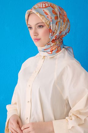 روسری رنگی کرپ ساتن ابریشم Belli - کد 928119622