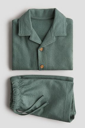 ست بالاتنه و پائین تنه خاکی بچه گانه H&M - کد 931055319