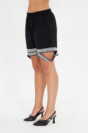 شلوارک و برمودا مشکی زنانه فاق بلند MODA - کد 931022314