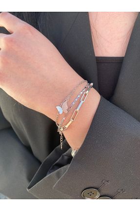 دستبند جواهر طوسی زنانه رودیوم Fiamoss - کد 931037709