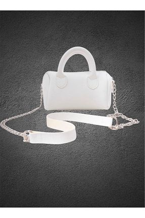 کیف دوشی سفید زنانه چرم مصنوعی EVASİM - کد 832590898