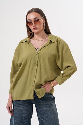 پیراهن خاکی زنانه اورسایز Laressi - کد 931044977