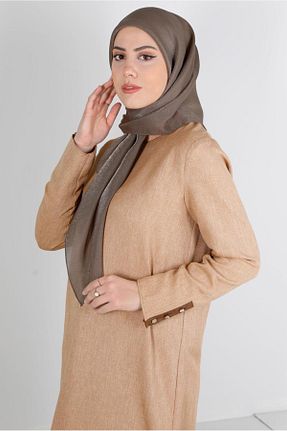روسری قهوه ای پلی استر Alvina - کد 805630772