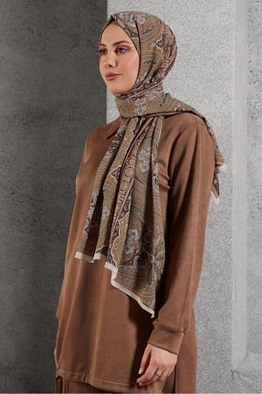 شال بژ زنانه پلی استر Alvina - کد 922968478