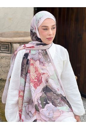 شال صورتی زنانه پلی استر Modakaşmir - کد 931700033