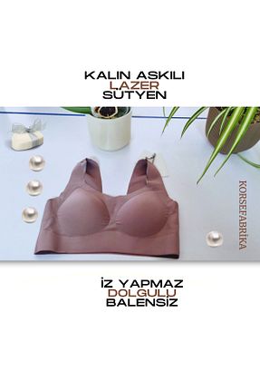 سوتین قهوه ای زنانه اسپندکس korsefabrika trend mood store - کد 931059396