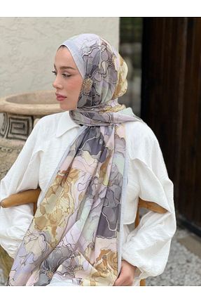 شال طوسی زنانه پلی استر Modakaşmir - کد 931699862