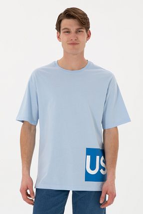 تیشرت آبی مردانه یقه دوچرخه U.S. Polo Assn. - کد 931060302
