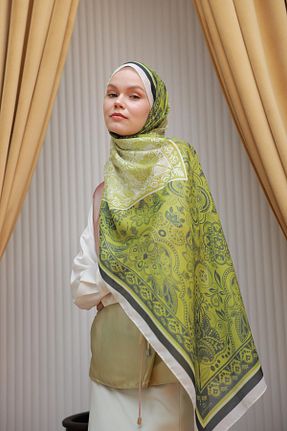 شال سبز زنانه İpekhan - کد 931060403
