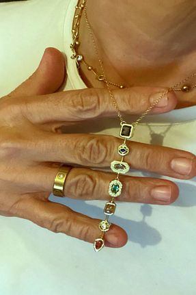 گردنبند استیل ( فولاد ) زرد زنانه استیل (فولاد) DLK TAKI - کد 931068999