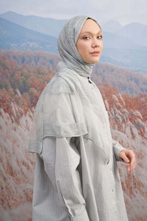 شال طوسی زنانه ابریشم ARMANDA - کد 931067674