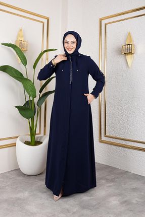 کلاه و ابایا سرمه ای زنانه پنبه ای Butik - کد 930660033