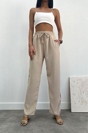 شلوار بژ زنانه کتان LC Waikiki - کد 931063987