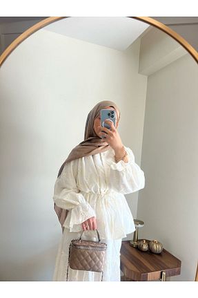 ست بالاتنه و پائین تنه سفید زنانه بافتنی Line By Touches - کد 931088269