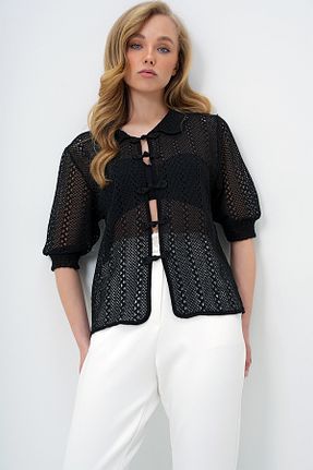 پیراهن مشکی زنانه رگولار Trend Alaçatı Stili - کد 929625028
