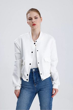کت سفید زنانه Bomber miss fasion - کد 780498608