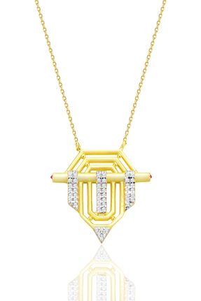 گردنبند نقره طلائی زنانه 925 عیار Söğütlü Silver - کد 872082937