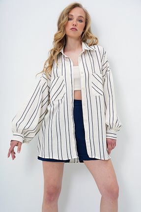 پیراهن سرمه ای زنانه اورسایز Trend Alaçatı Stili - کد 930942772