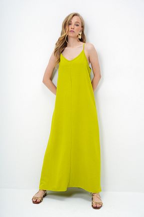 لباس سبز زنانه بافتنی Trend Alaçatı Stili - کد 930942554