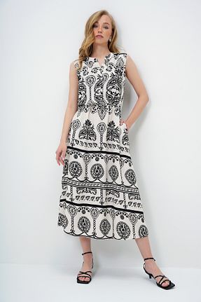 لباس نباتی زنانه بافتنی Trend Alaçatı Stili - کد 930998278
