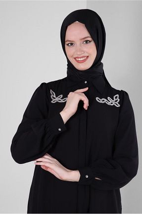 تونیک حجاب مشکی زنانه پلی استر Alvina - کد 805631076
