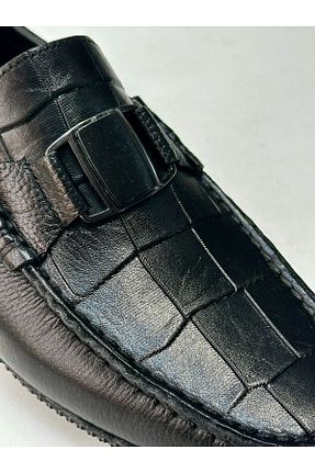 کفش کژوال مشکی مردانه چرم خالص Özer - کد 820643453