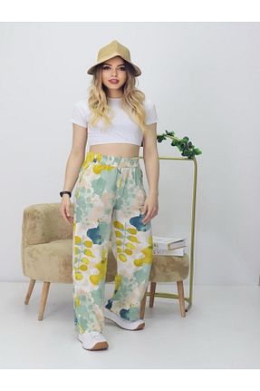 شلوار زرد زنانه ویسکون MODA - کد 929483622