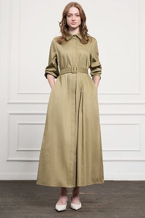 لباس حجاب خاکی زنانه رگولار Nuss - کد 929583412